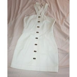 White linen dress